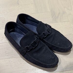 Louis Vuitton Black Suede Loafers
